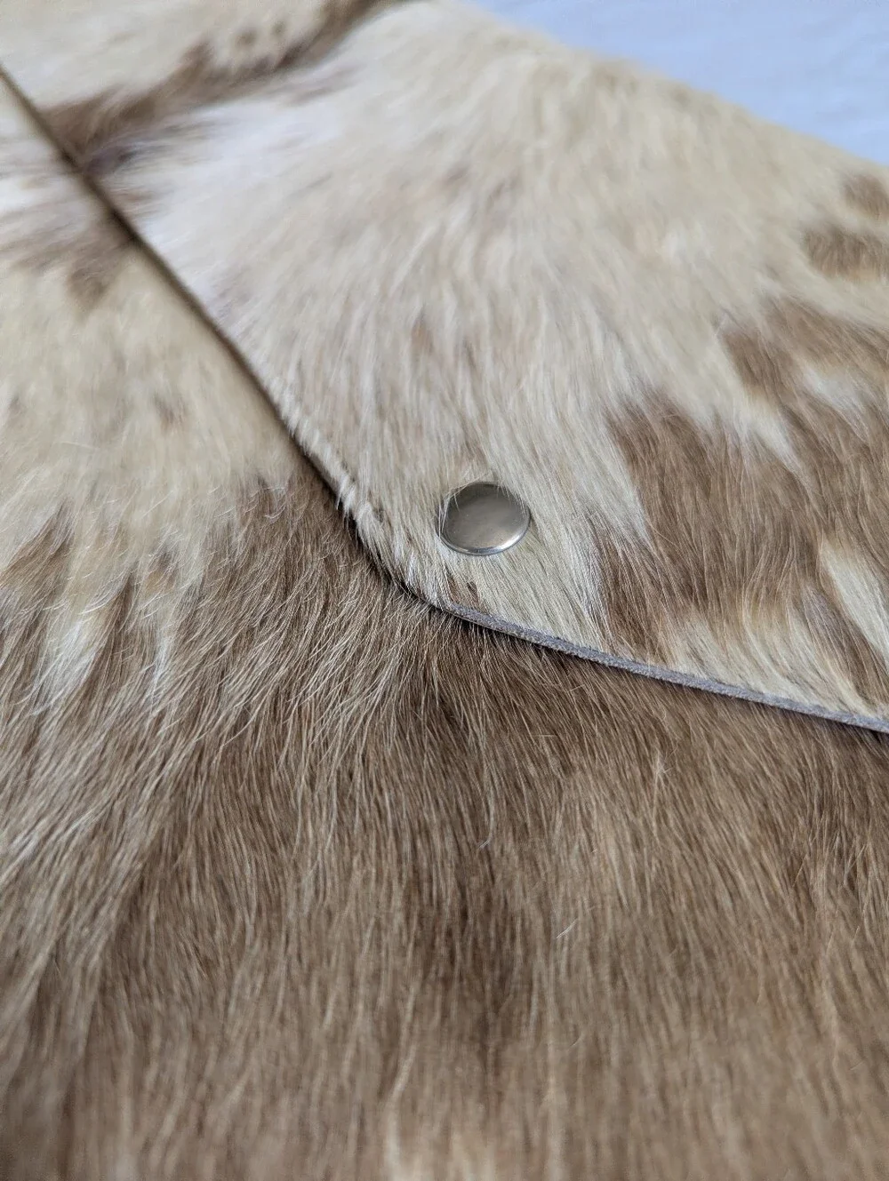 Vintage Handmade Hair On Hide Cowhide Clutch